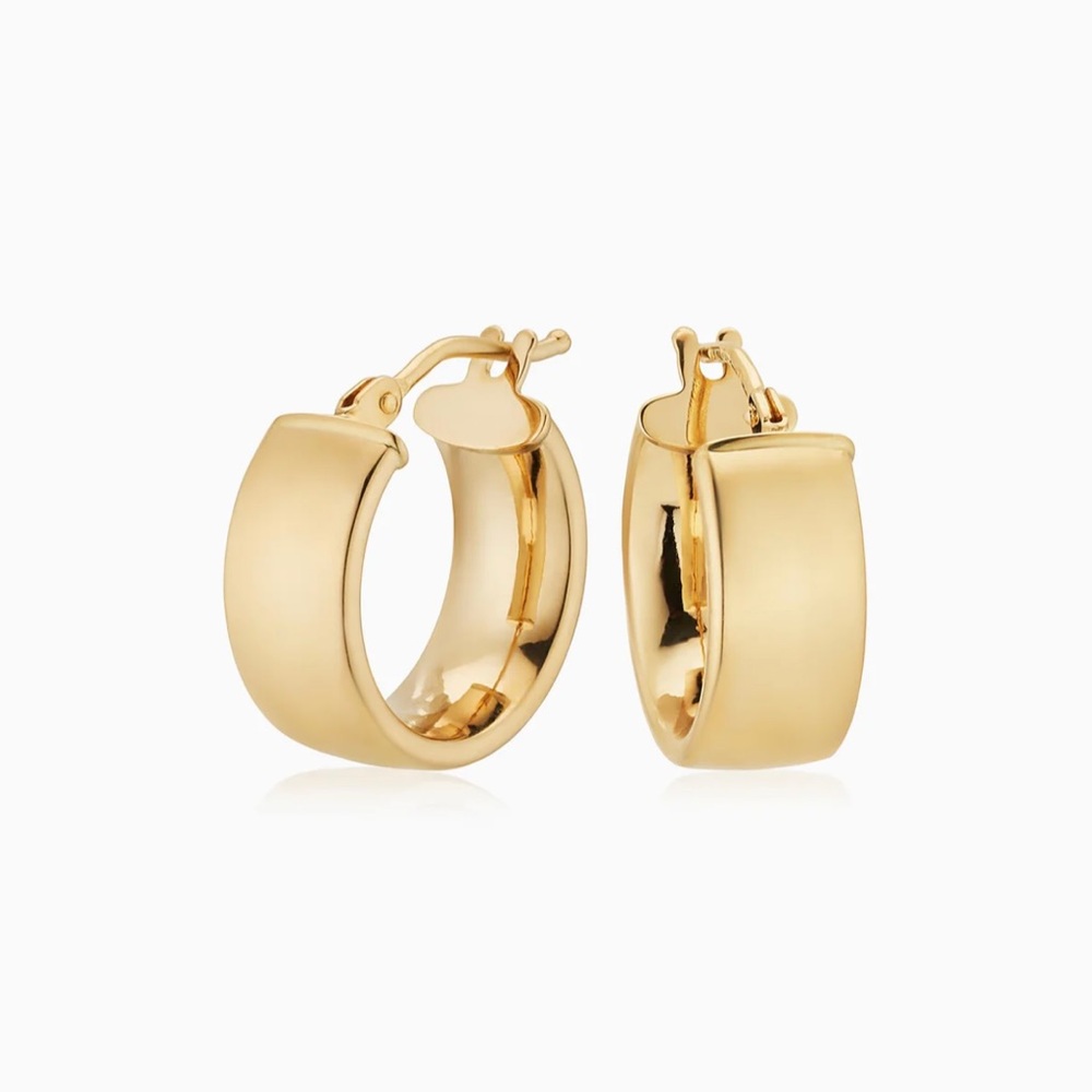 ORADINA Yellow Gold Hoop Earrings